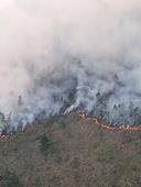El incendio forestal en Valle Nuevo aumentó su intensidad el sábado